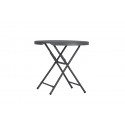 Petite table ronde polypro repliable