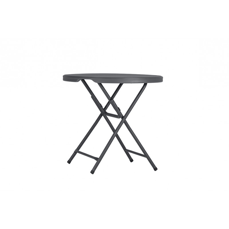 Petite table ronde polypro repliable