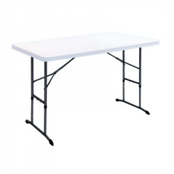 183 x 76 cm - Table pliante polypro réglable en hauteur