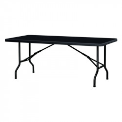 Table pliante polypro noire - 183 cm