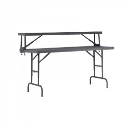 184 cm - Buffet pliant en polypro gris