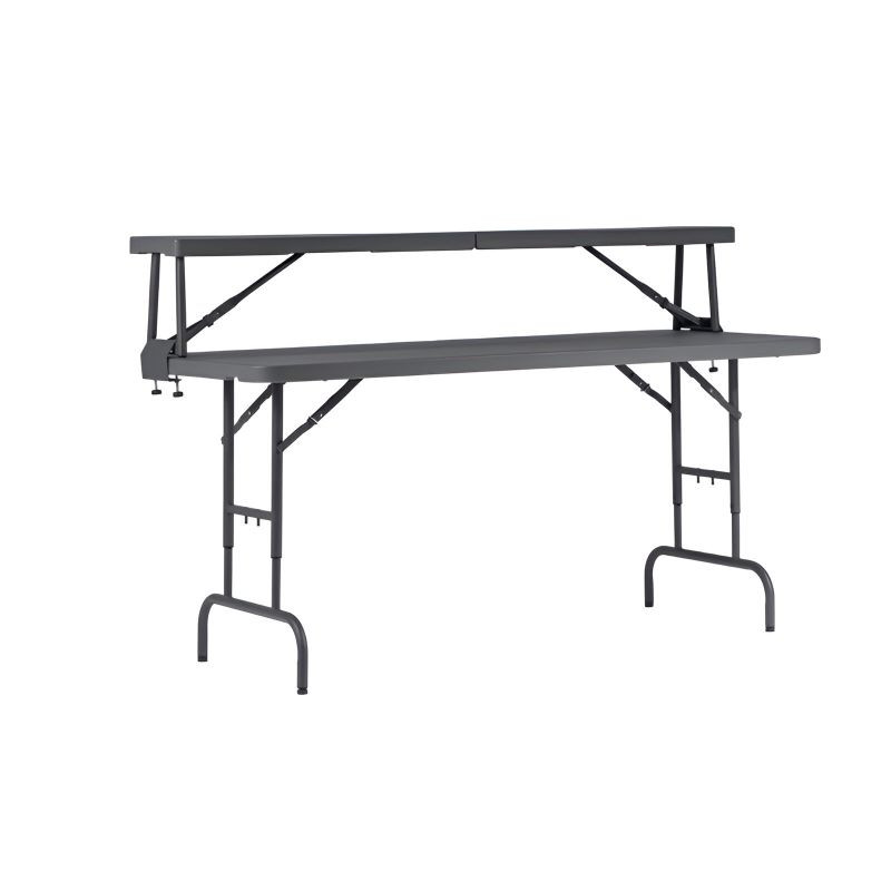 184 cm - Buffet pliant en polypro gris