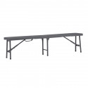 Banc pliant collectivité gris 184 cm