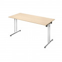 Table empilable - Table collectivité en bois - Table pliante rectangulaire