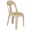 chaise empilable résine beige