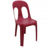 chaise empilable résine rouge